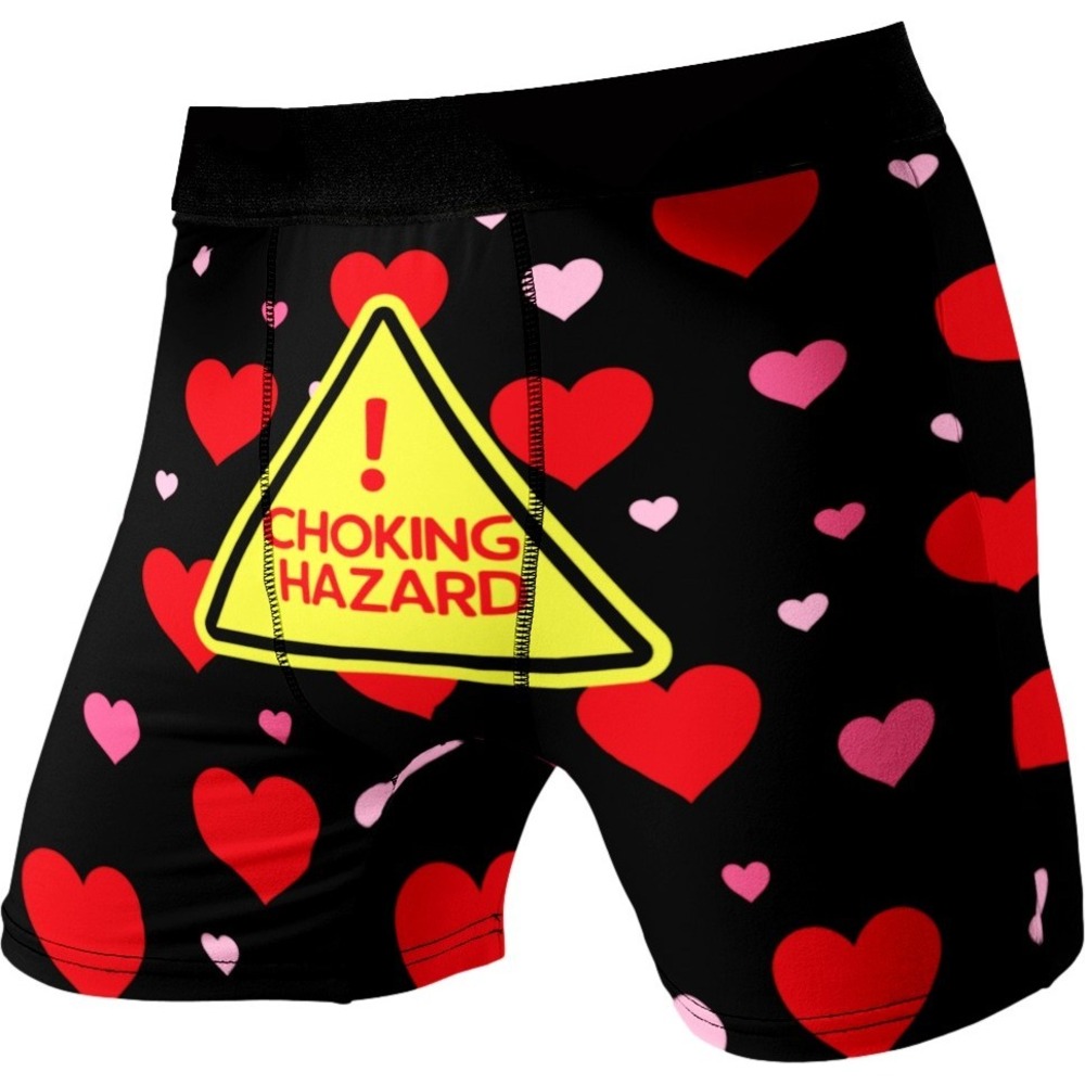 Random Stock Apparel Choking Hazard Valentines Hearts Mens Boxer Briefs Small